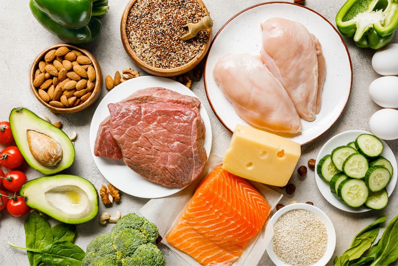 rich protein food on the table